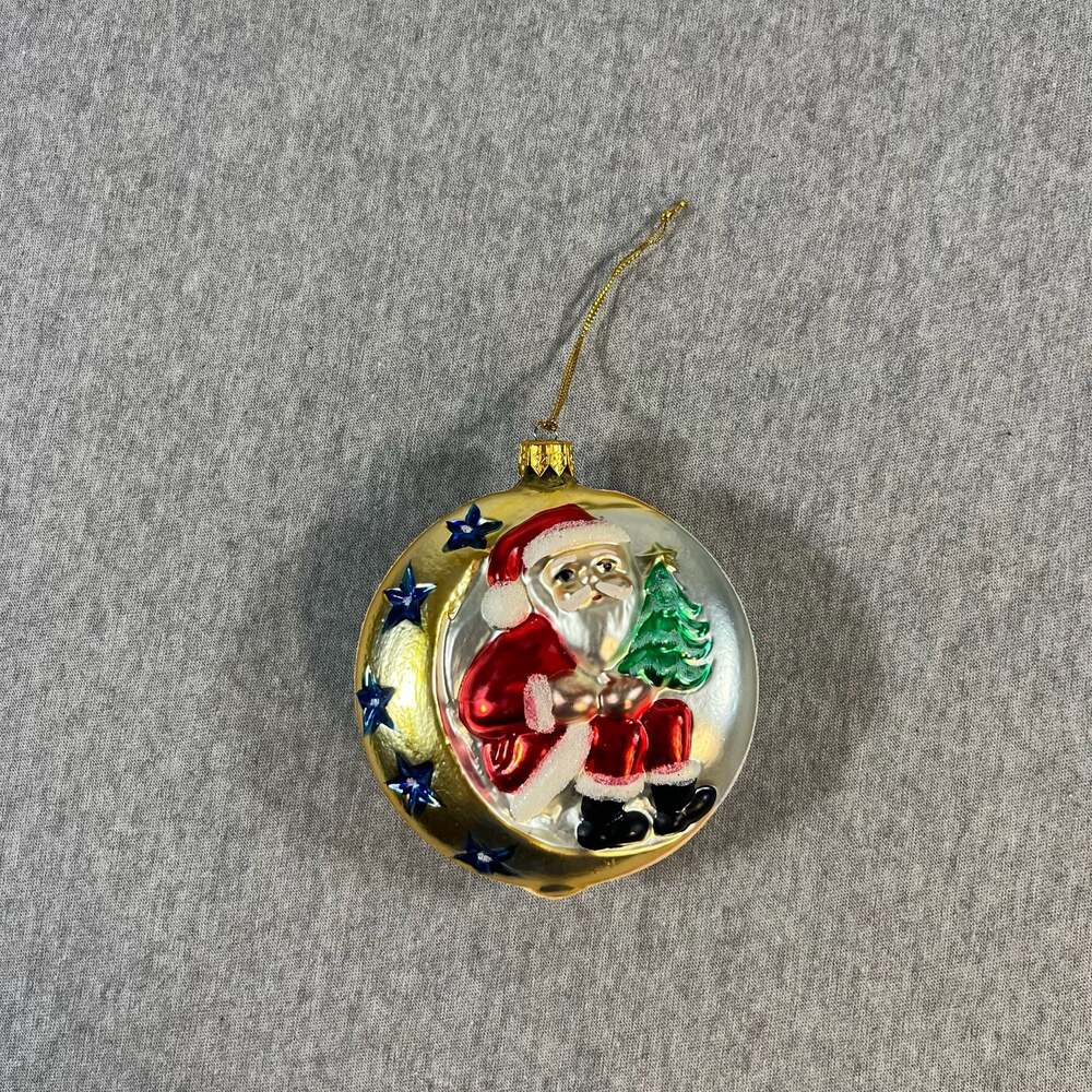 1994 SANTA IN MOON BY INGE GLAS OF GERMANY